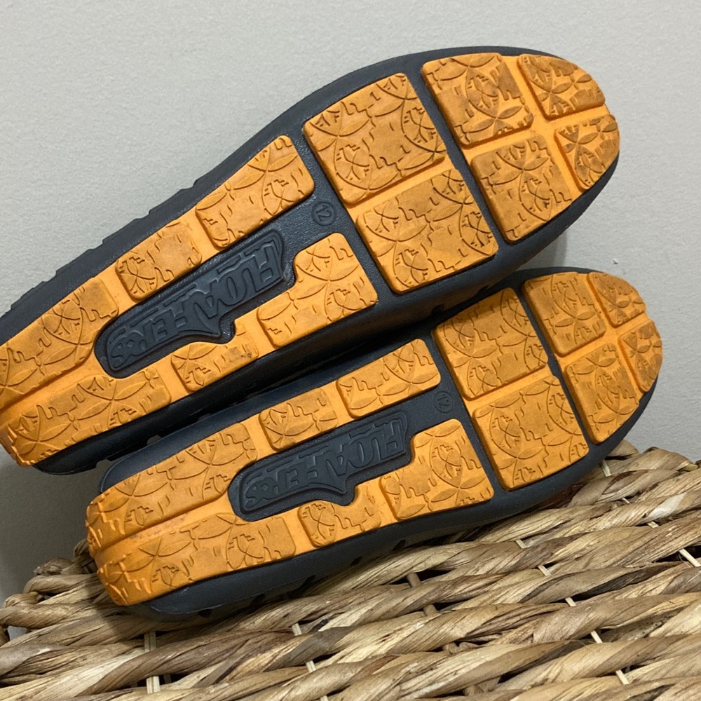 Floaters Gray/Orange Perforated Loafers! Country Club Driver Water Boat Shoes💥 - Picture 10 of 12
